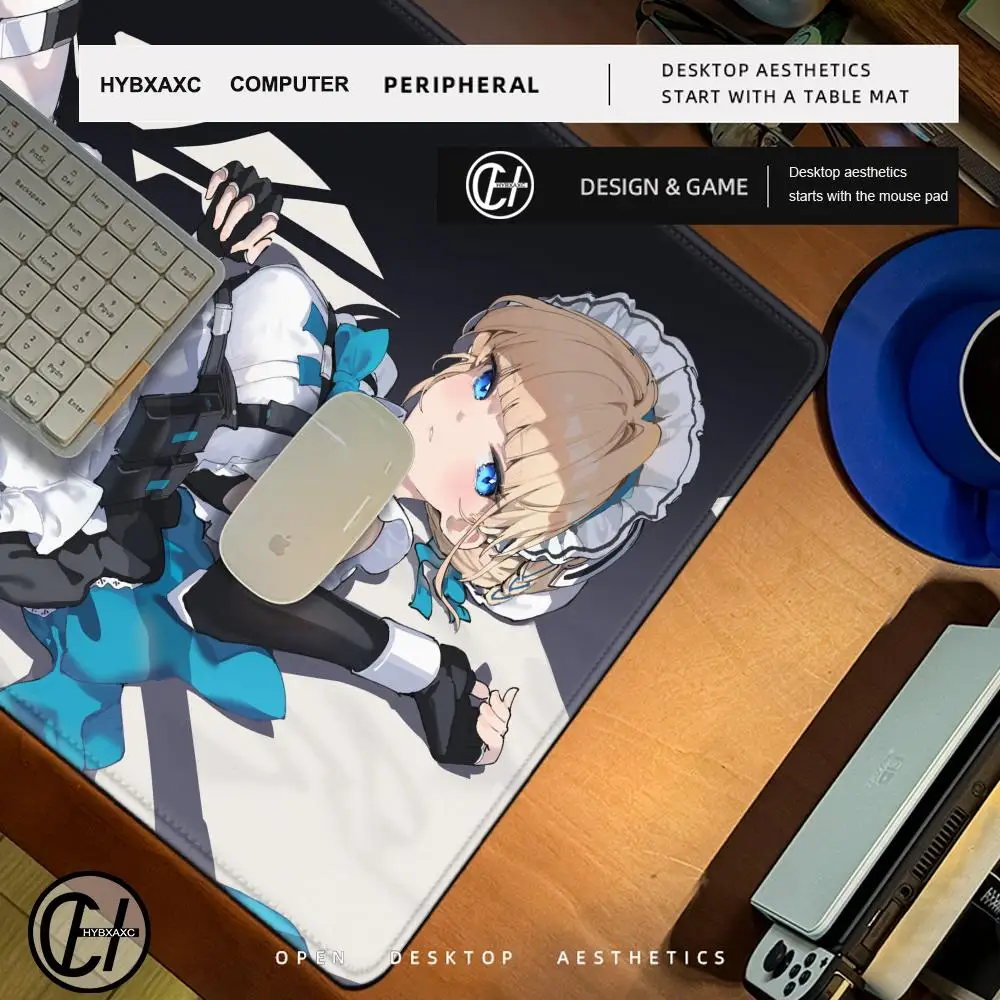 Mousepad Large Blue Archive Asuma Toki Keyboard Gamer HYBXAXC Mouse Pad on The Table Desk Mat coaster Anime PC carpet Mouse Mats