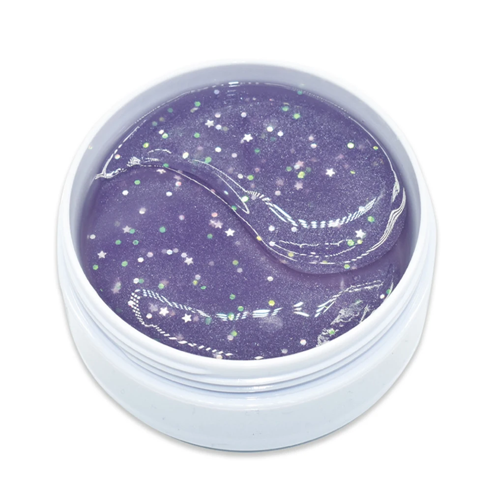 Masque pour les yeux de marque privée, bouteille d'hydrogel en vrac personnalisée, anti-âge, anti-déformable, collagène, paillettes, produit de soin de la peau, maquillage, vente en gros