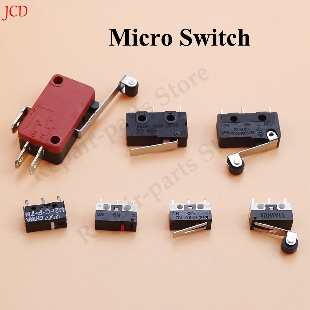 10 PCS Micro Switch 2/3Pin NO/NC Mini Limit Switch 5A 250VAC KW11-3Z Roller Arc lever Snap Action Push Micro switches