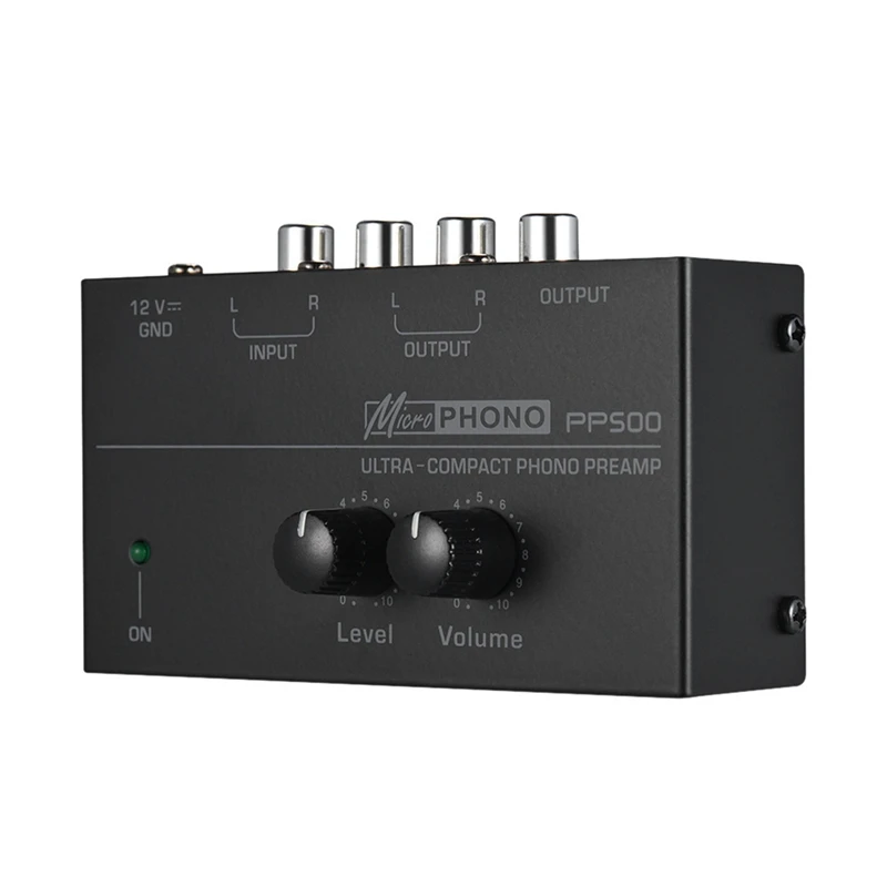 

Ultra-Compact Phono Preamp PP500 With Bass Treble Balance Volume Adjustment Pre-Amp Turntable Preamplificador US Plug