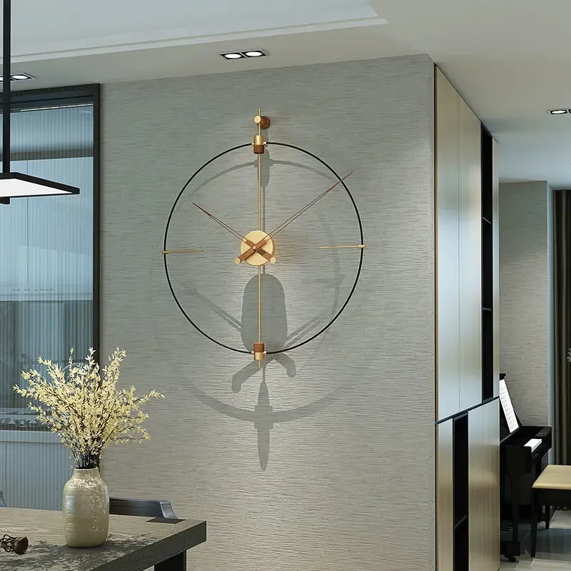 

Copper Wall Clock Simple Noiseless Luxury Hotel Wall Clocks Modern Home Decoration Clocks Elegant Room Ornaments Bedroom