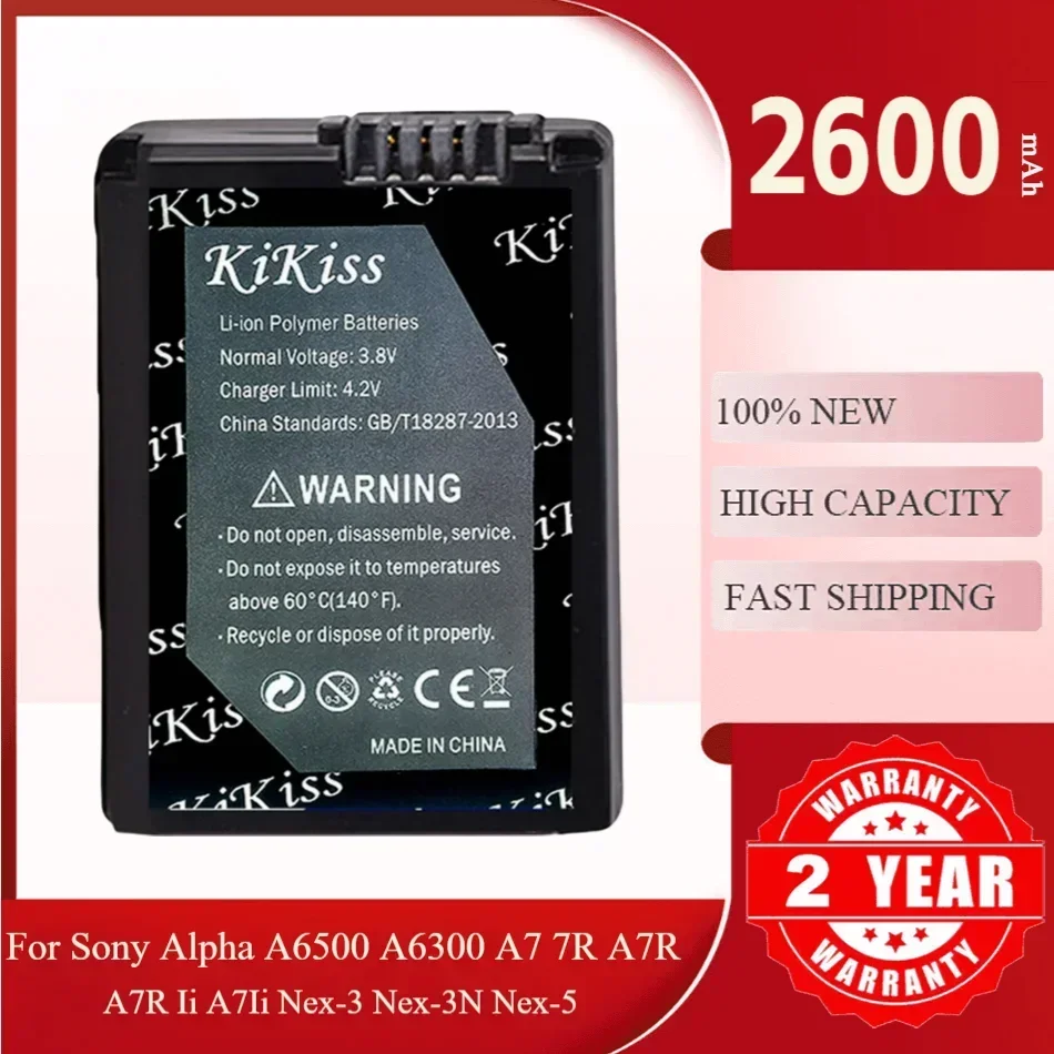 

Аккумулятор NP-FW50 NP FW50 для Sony ZV-E10 A6000 A6400 A6300 A6500 A7 A7II A7RII A7SII A7S A7S2 A7R
