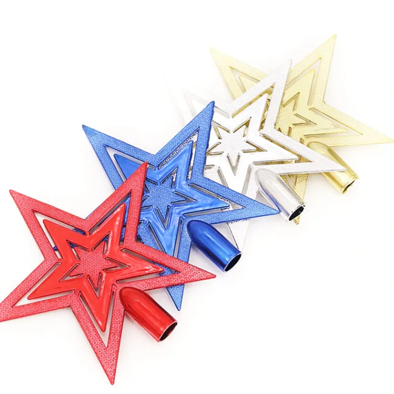 20Cm Star Treetop Christmas Tree Topper Made of Top Class PVC Material Fade Proof Bright Color Detail Holiday