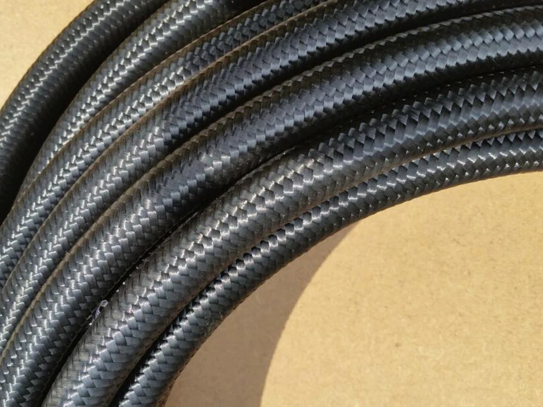 1 meter -6an an6 an-6 9/16-18unf black nylon braided fuel hose fitting for transmission oil cooler kits