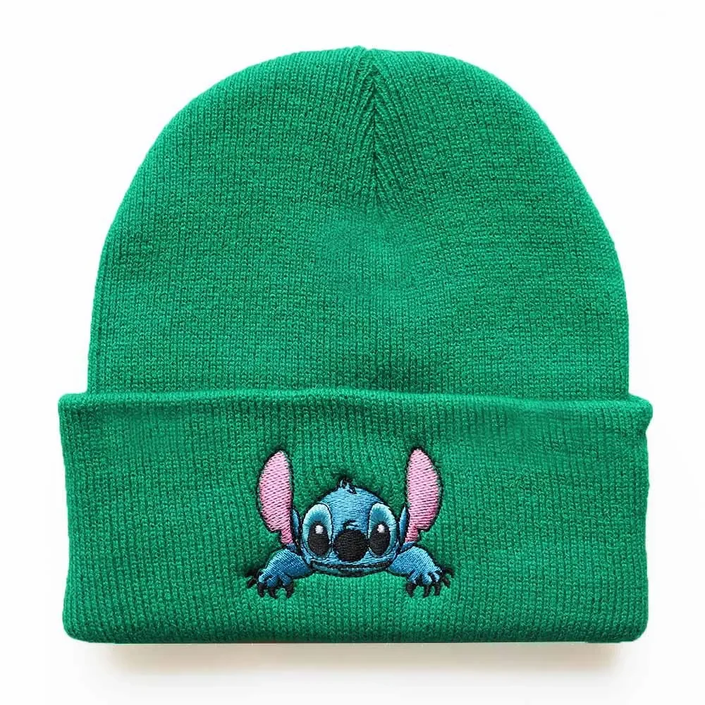 Gorro de punto con bordado de Disney para bebé, gorro cálido para niño pequeño, gorro a prueba de viento para exteriores, Otoño e Invierno