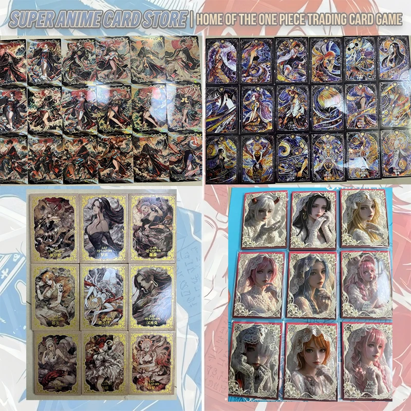 Japanese Anime ONE PIECE Metal Drill Card Nefertari D Vivi Perona Boa Hancock Shirahoshi Tashigi Uta Nami Collectible Cards
