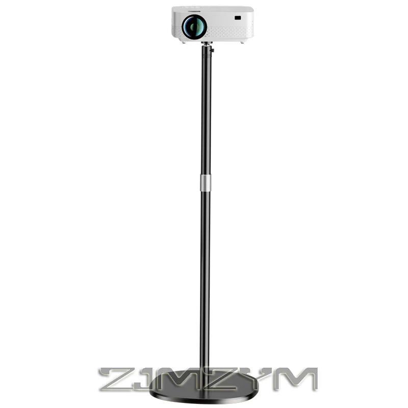 Punch-free Tray Floor Projector Support Stand Metal Holder Multi-angle Adjustable 360° Rotating Projector Bracket for Monitor