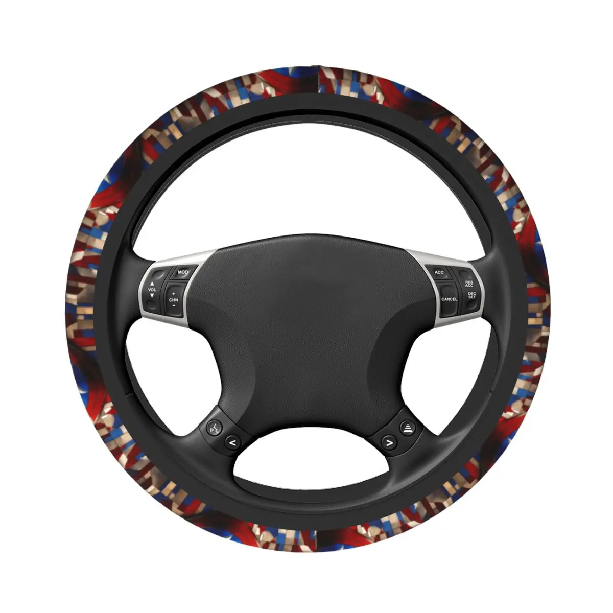 37-38 Car Steering Wheel Covers Captain America Soft Braid On The Steering Wheel Cover Auto Decoration Fashion Auto Accessories