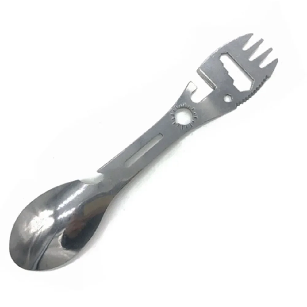 

Essential Camping Utensil Multifunctional Spoon Fork Opener Lightweight And Easy To Use Perfect For Outdoor Activities