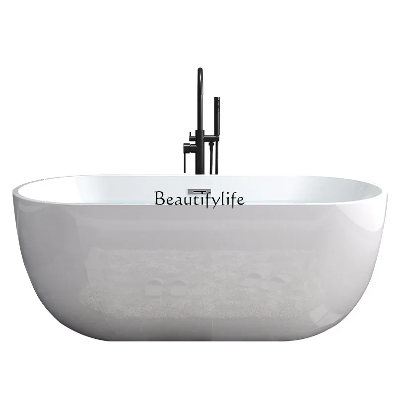 

FG40Acrylic Thin Edge Bathtub Seamless Integrated Household Freestanding Bathtub