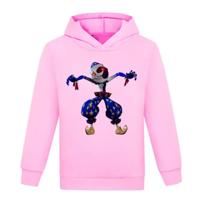 Fall Sping Kids Pullover FNAF Sundrop&Moondrop Unisex Toddler Hoodie Long Sleeve Sweatshirt Clothes Boys Girls Coat Tops Jacket