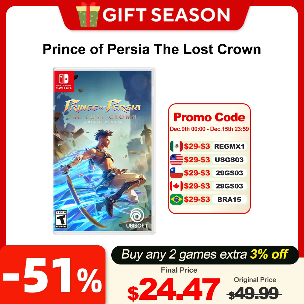 Prince of Persia The Lost Crown Nintendo Switch Game Deals 100% Official Physical Game Card New Game for Switch OLED Lite