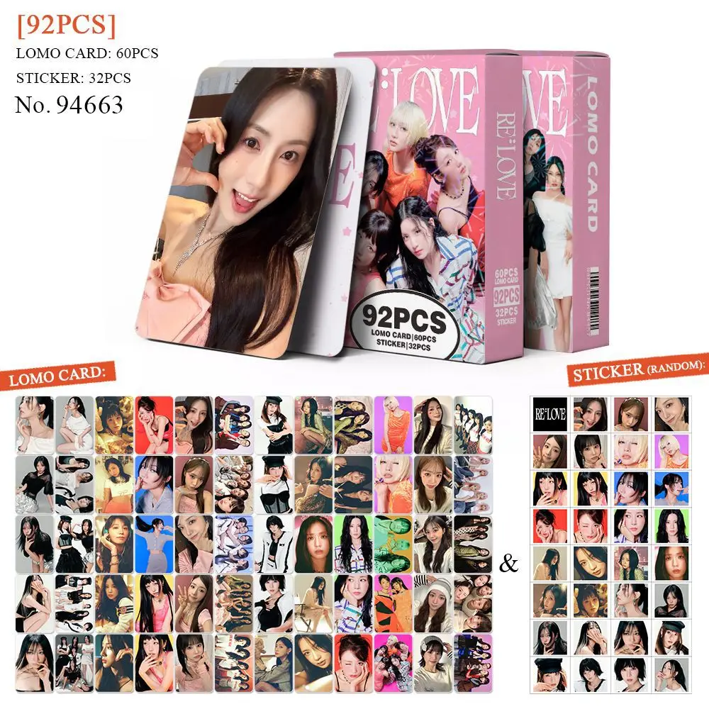 92pcs APINK RELOVE Photo Card Photocards Stickers Kpop Merch Lomo Cards Set Fans Collection Cards Gift