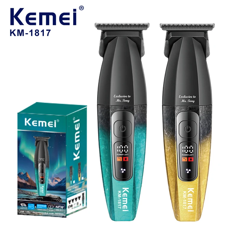 

Kemei 1817 Electric Hair Clippers Men Professional Rechargeable Cordless Hair Cutting Machine High Quality Hair Trimmer Barber