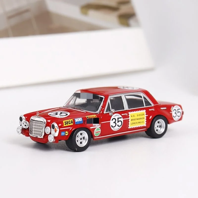 SW 1:64 BENZ 300 SEL W109 Red Pig 35 alloy car model