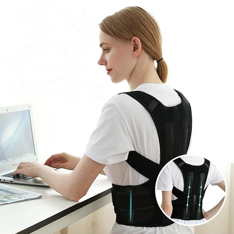 

Adult Posture Corrector Belt Anti Hunchback Support Adjustable Posture Corrector Belt Back Support Sitting Position Correction