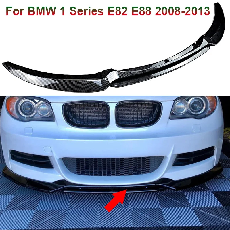 

Gloss black Front Bumper Lower Chin Lip Shovel For BMW 1 Series E82 E88 2008-2013 Front Bumper Lip Diffuser Spoiler Body Kits