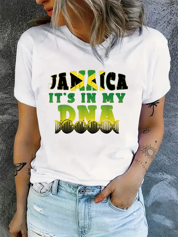 Jamaican Flag Jamaica It`s In My DNA Men Women Kids Gift T-Shirt Teen Graphic Tshirts Friendship Plus Size Tshirts For Youth