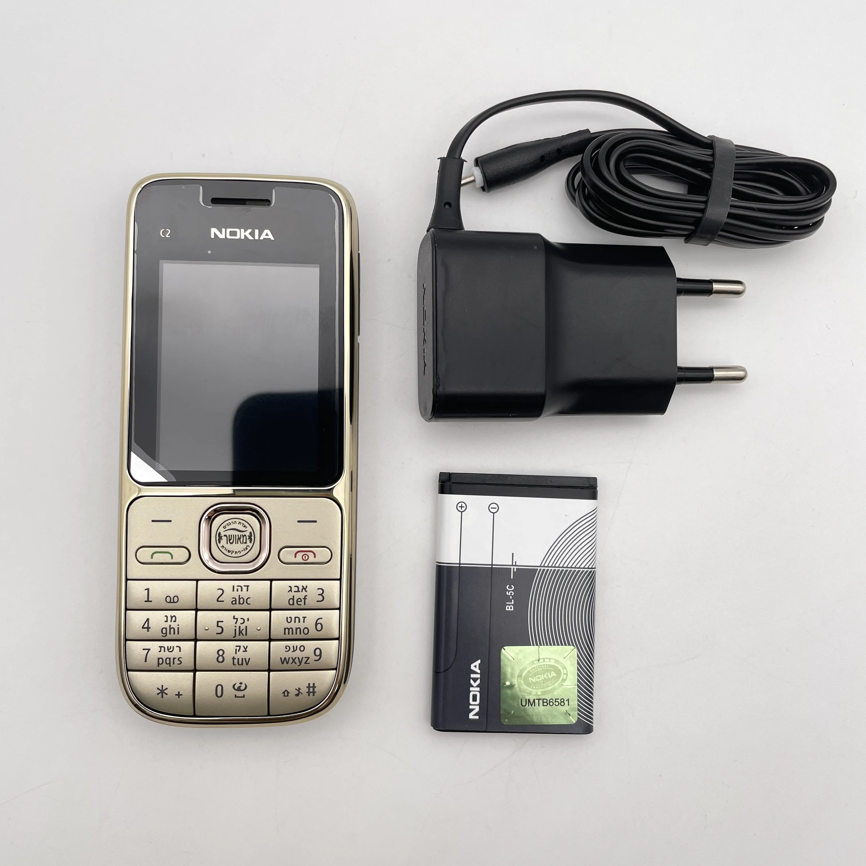 هاتف Nokia C1-01 الأصلي مصنوع في فنلندا يدعم اللغة الإنجليزية بحالة جيدة