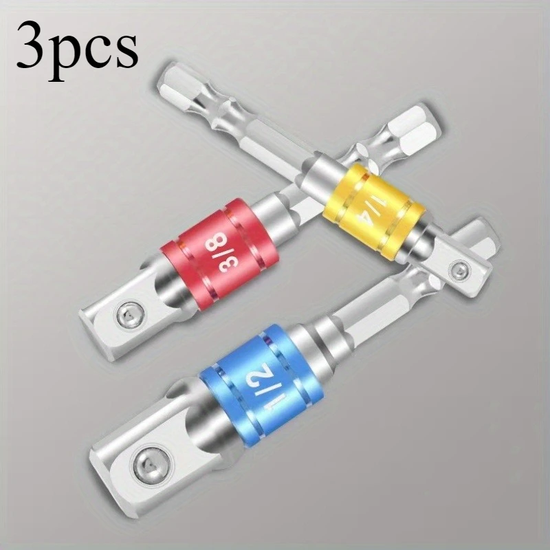 

Сверхмощный адаптер с шестигранным ключом и набор удлинителей — совместим с приводными сверлами 1/4 дюйма.