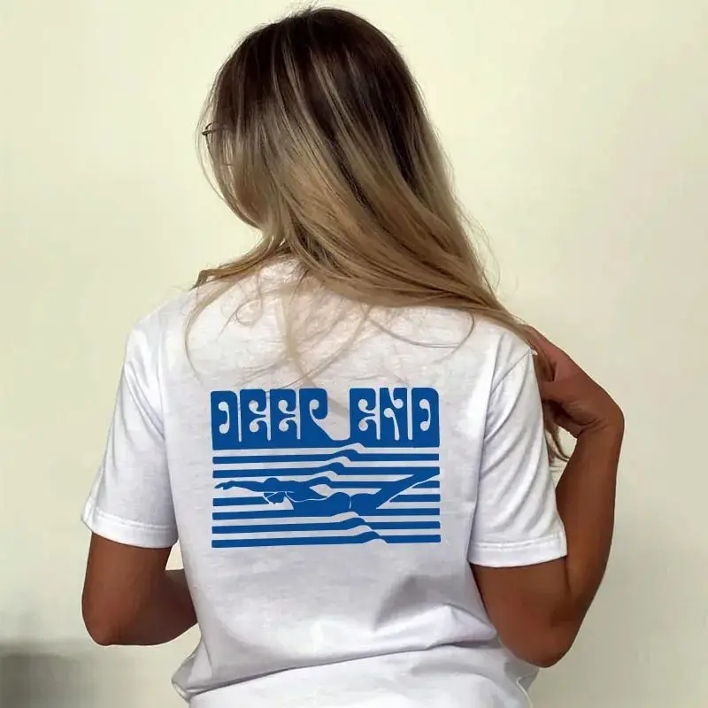 

Retro American Short-sleeved Printed Summer Loose Base Top European and American Fashionable Youthful Summer Laid-back Style