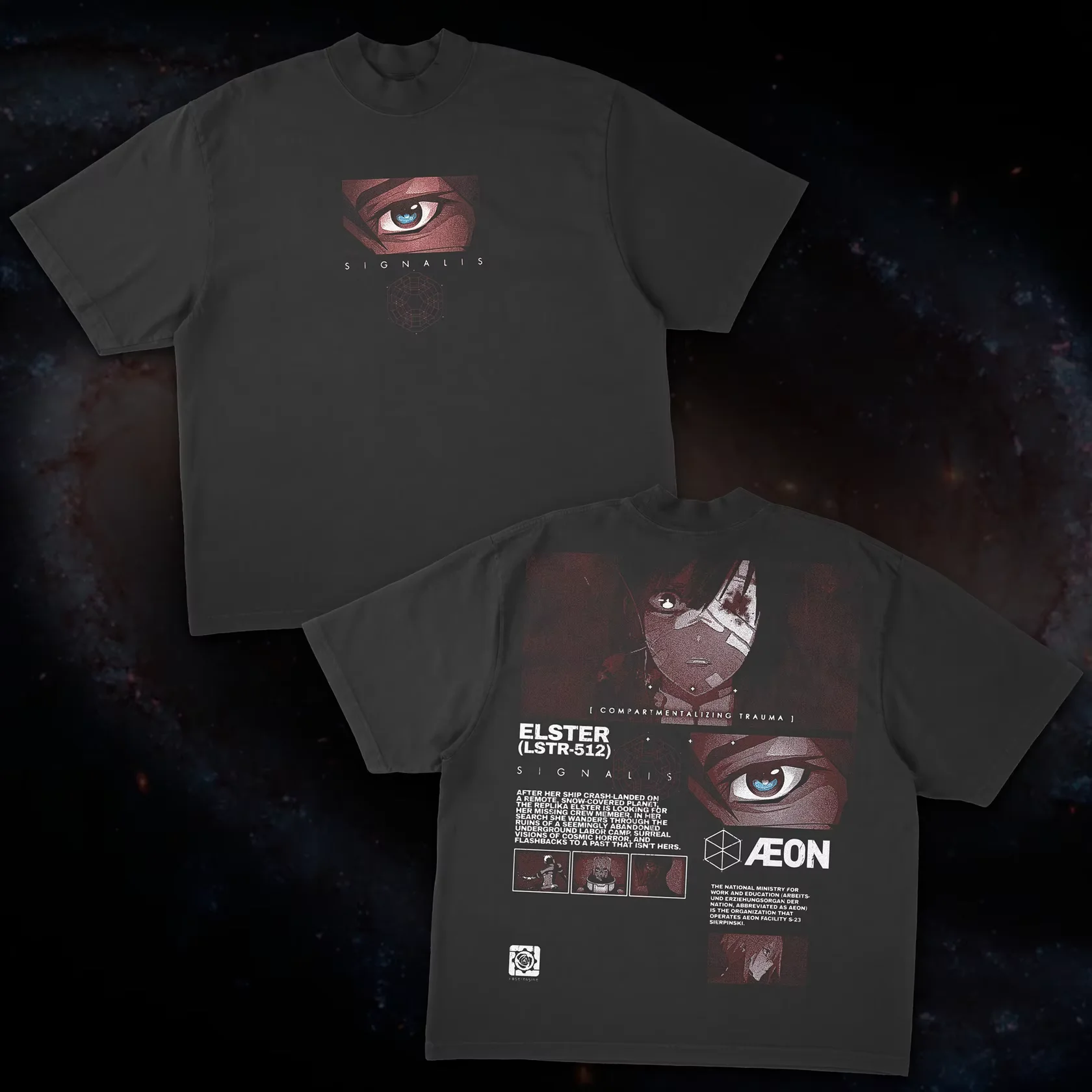 2026 Signalis Elster LSTR-512 Retro Sci-fi Graphic T-shirt, Unisex Y2K Harajuku Cosplay Casual Short Sleeve Tee