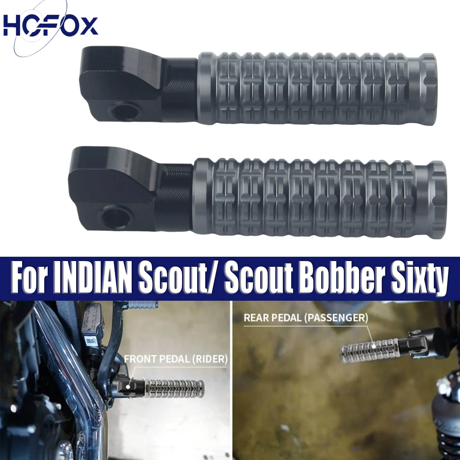 

Driver Front Foot Pegs Rider Footrests Pedals For INDIAN Scout/ Scout Bobber Sixty 2015-2023 Scout Bobber 2018-2023