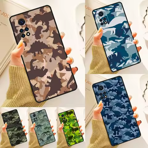 Camo Dinosaurs Case For Samsung Galaxy S24 Plus S23 S20 S21FE Lite S22 Ultra Note 20 S8 S9 S10 Phone Coque