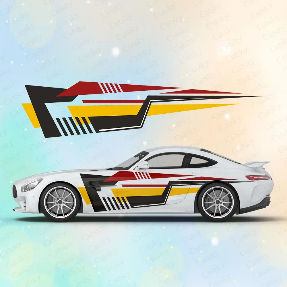 Racing Speed Stripes Art Large Car Stickers and Decals Car Body Stickers Car-Side Decals Waterproof Car Vinyl Stickers