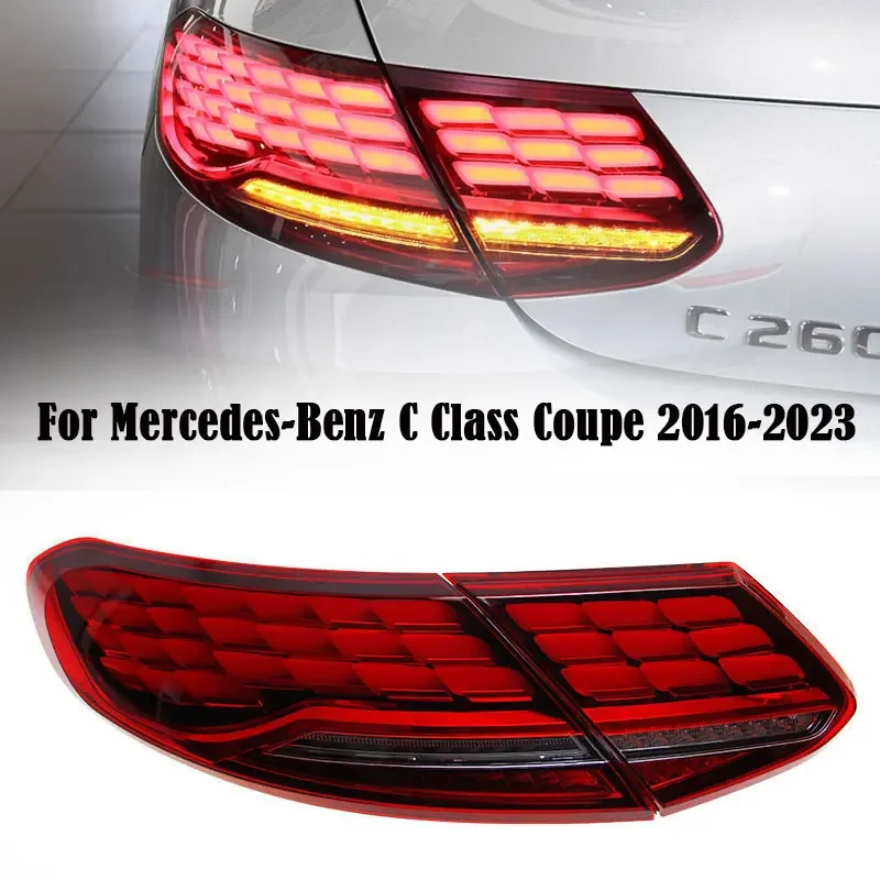 

Car Tail Light For Mercedes Benz C-Class W205 Coupe 16-23 Upgrade S LED Taillight Assembly Flow Rear Tail Light Turn Dynamic DRL