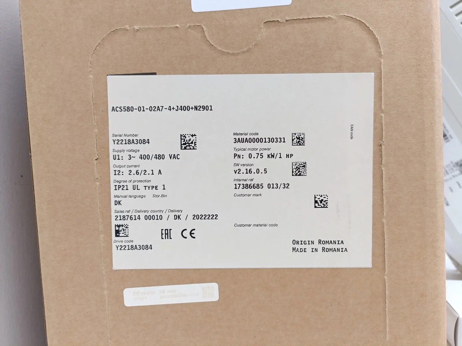 

Совершенно новый ACS580-01-02A7-4 ACS580-01-03A4-4 Гарантия один год