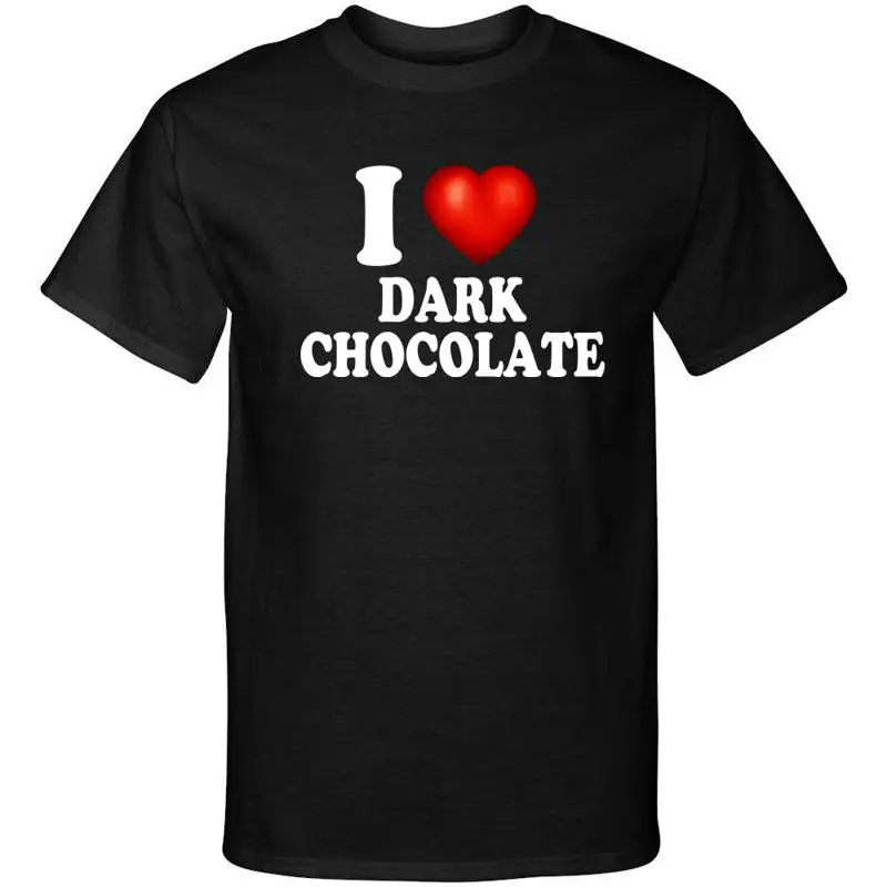 

I Love Dark Chocolate I Heart Funny Humor Graphic Tee Shirt