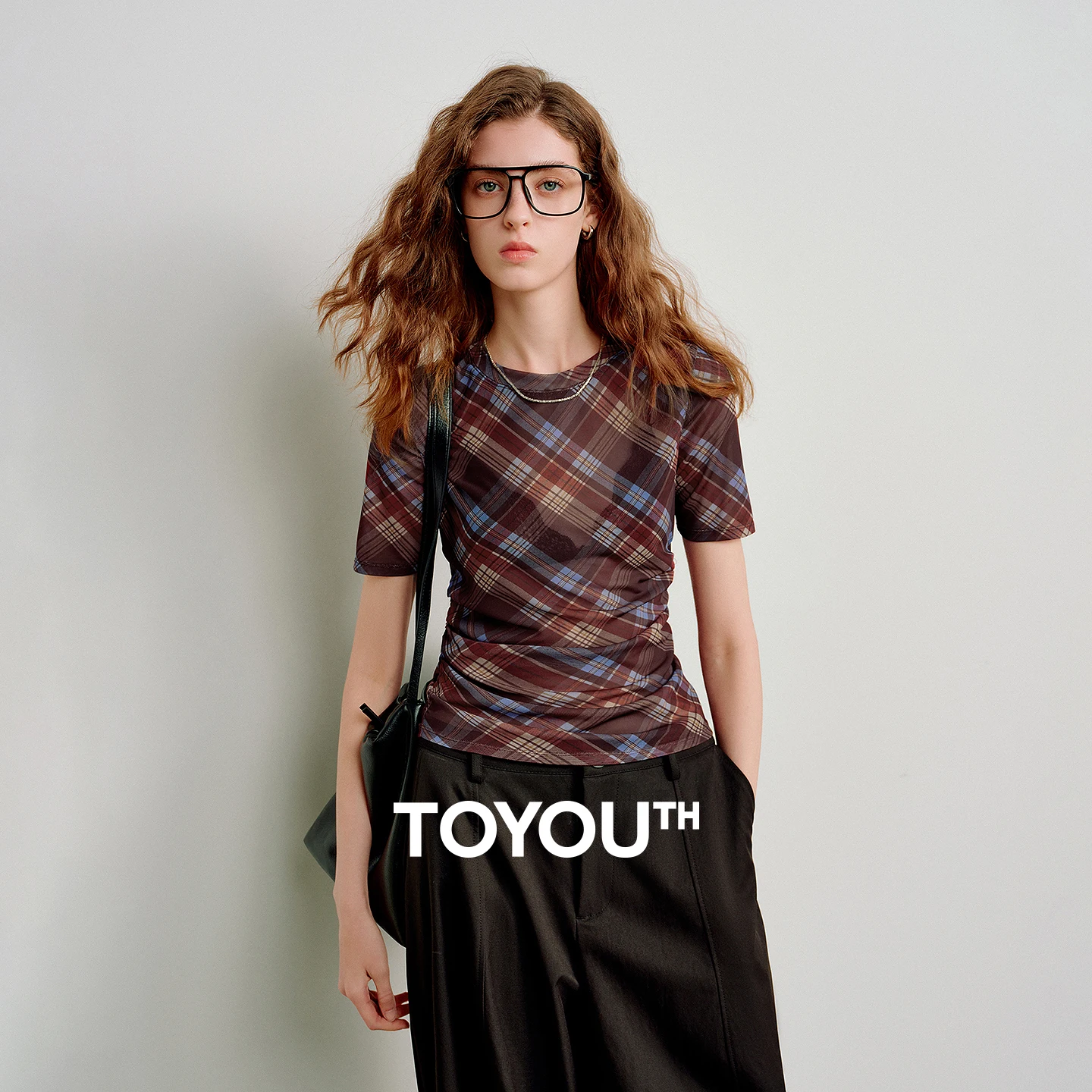 TOYOUTH Women T-Shirts 2026 Spring New Mesh Silky Printed Short Sleeve Hot Girl Style Tops