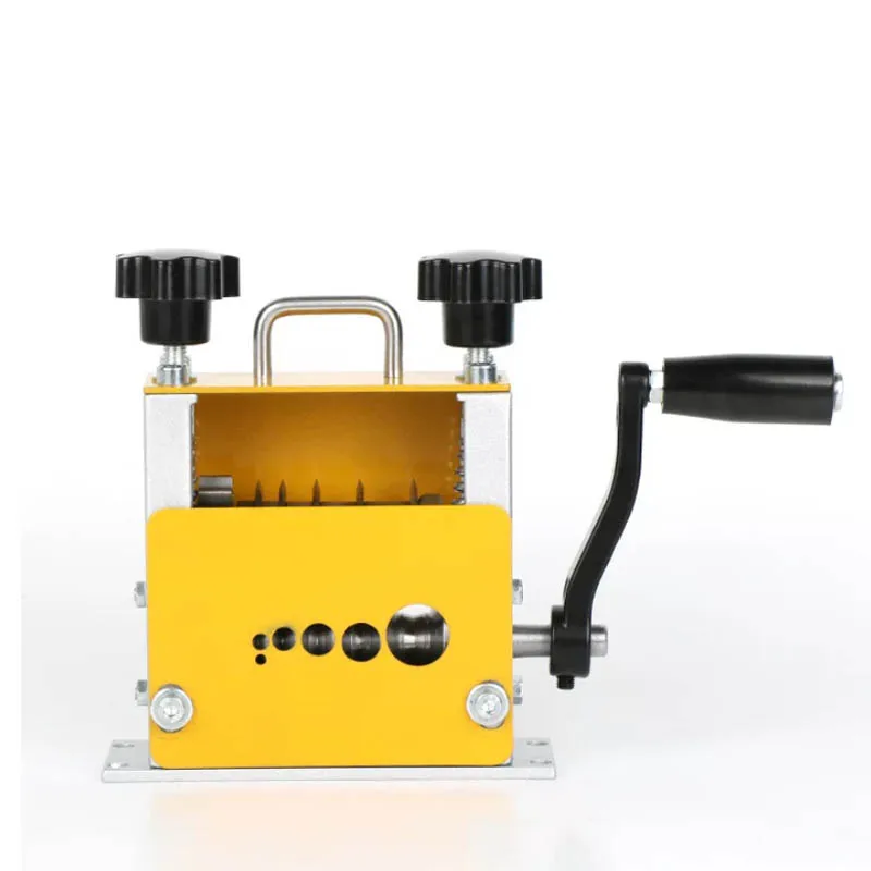 Hand Cranked Wire Stripping Machine Multi-Hole No Adjustment Multi-Blade Wire Peeler Electrician's Tool for Stripping Cables