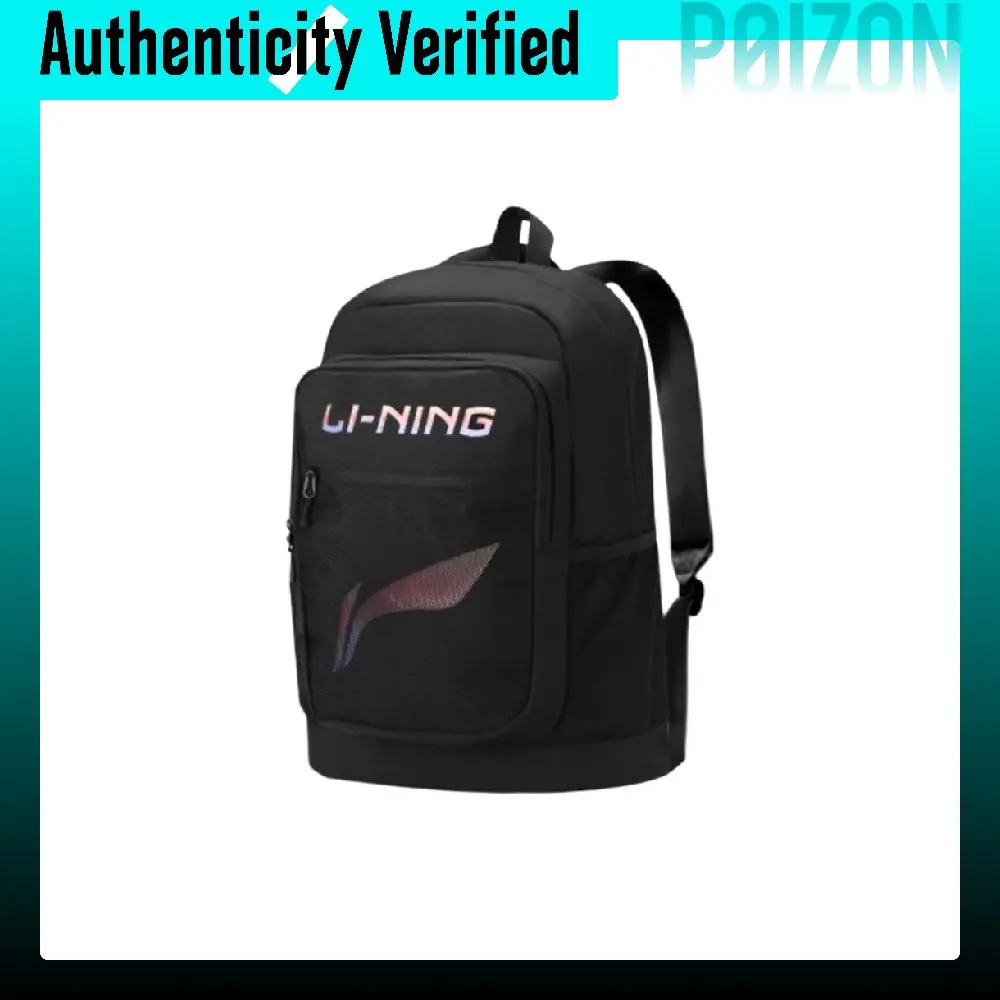 Li Ning Polyester Backpack Regular Unisex Black YBSU033-1