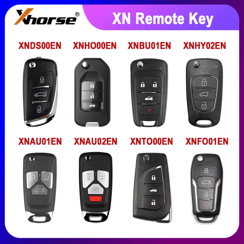 5PCS/Lot XHORSE XN Wireless Universal Remote Key XNDS00EN XNHO00EN XNBU01EN XNHY02EN XNAU01EN XNFO01EN XNTO00EN XNAU02EN Key