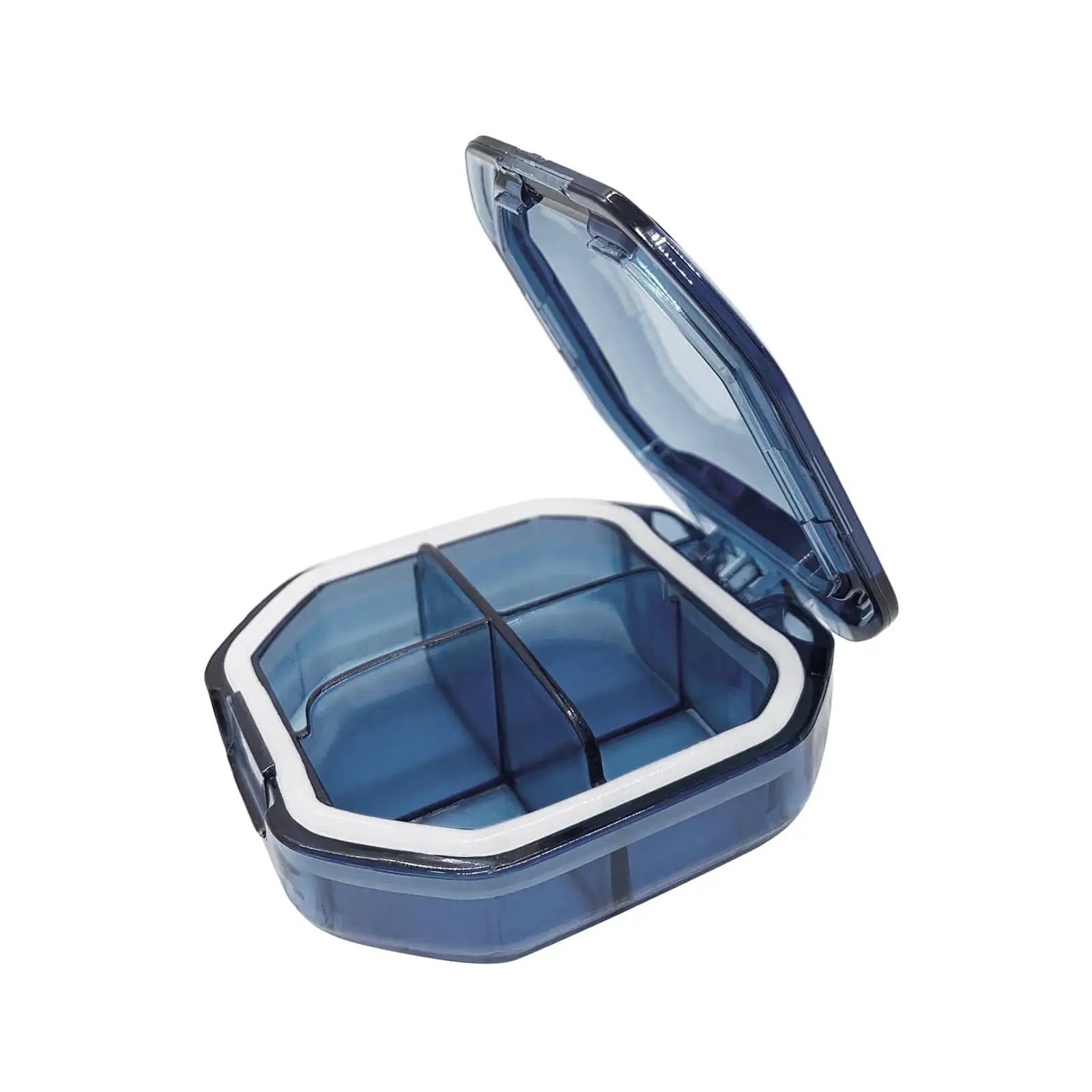 Elegant Pill Organizer Mini Portable Pill Box Medicine Storage Case with Compartments for Pocket Bag Camping