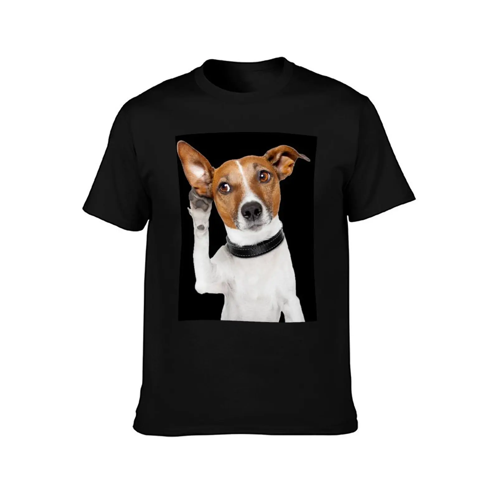 Jack Russell Terrier Dog Funny T-Shirt Non-Shrink Basic Cotton T-Shirt