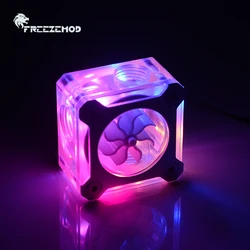 FREEZEMOD Computer misuratore di portata di raffreddamento ad acqua Monitor LSJ-KJR colorato con guscio in lega di alluminio e illuminazione RGB