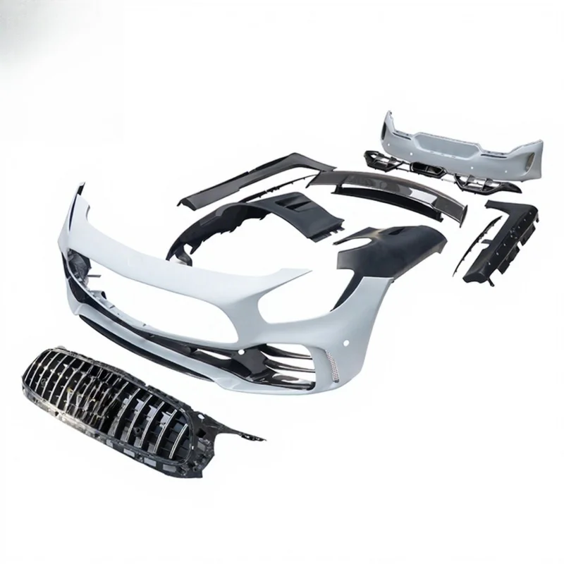 High Quality GTR Style Fiberglass Body Kit With Bumper Fender Side Skirts Rear Spoiler For GT Exterior Upgrade Parts