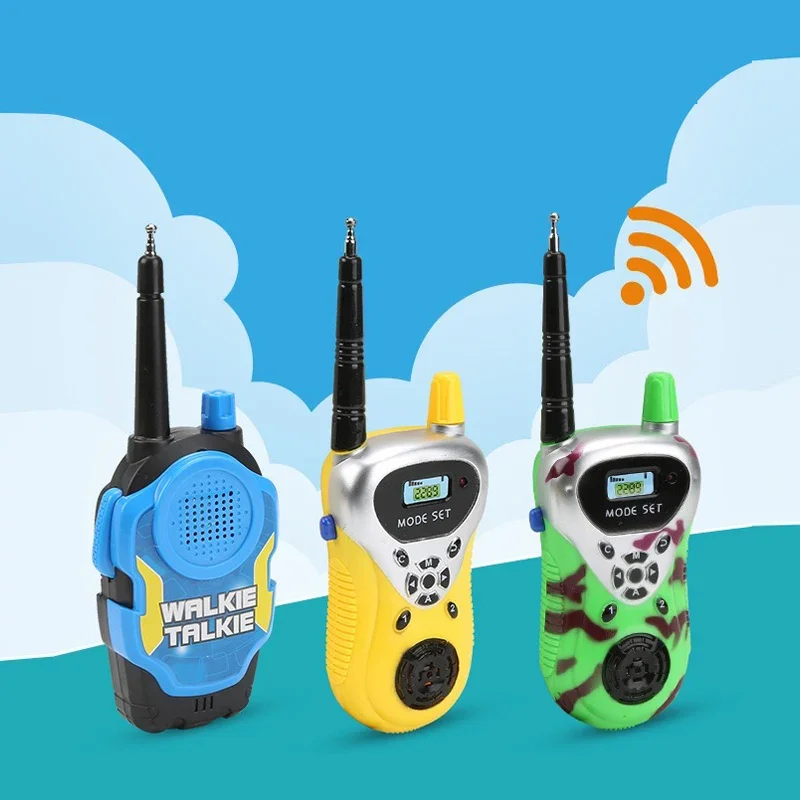 Een Paar 50M Walkie Talkies Mini Draagbare Mobiele Telefoon Speelgoed Voor Kinderen Kinderdag Verjaardagscadeaus Buiten Interphone Speelgoed