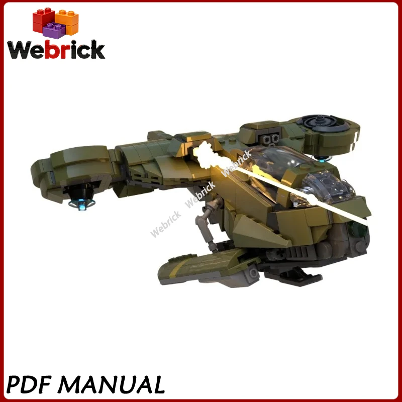Simulated AV 14 Hornet Type Tilt Thruster VTOL MOC Building Blocks Strike Combat Aircraft Puzzle Bricks Toy For Fans