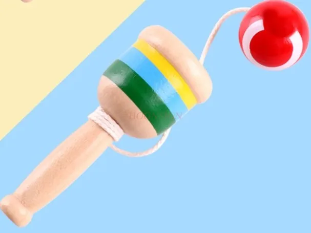 Children's wooden skill cup ball sword ball exercise baby hand eye coordination toy traditional game