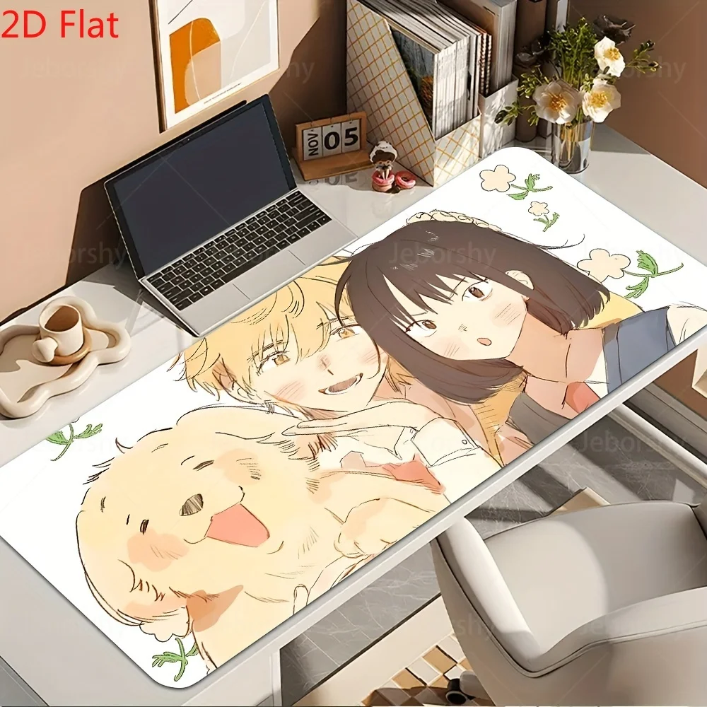 

Adorable Anime Boy Girl with Puppy Desk Pad Non-Slip Gaming Mouse Mat