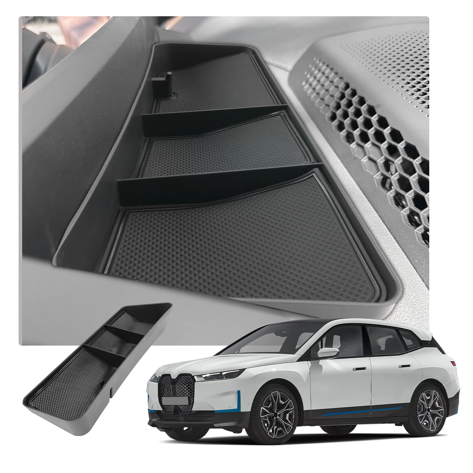 LFOTPP per BMW iX I20 EV 2022 2023 2024 2025 Guida a sinistra Vano portaoggetti centrale per auto Vassoio centrale per auto Accessori BMW iX 2025