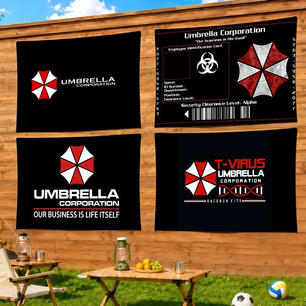 Fashion R-Resident E-Evil Umbrella Flag Decorative Home Yard & Garden Decor Banner - Indoor Outdoor Wall Hanging Flag
