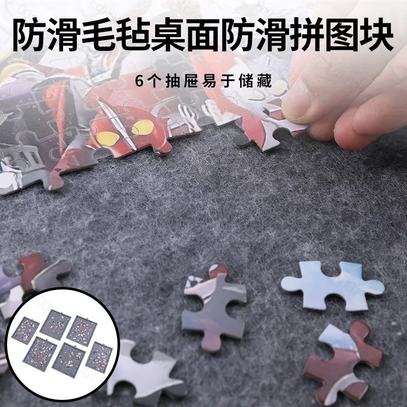 Portable Jigsaw Puzzle Table with Stand | 6 Drawers Puzzle Board with Lid Sorting Tray for Puzzle Enthusiasts