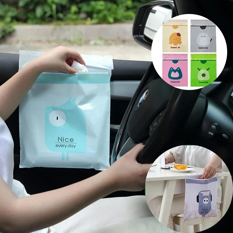 Car Trash Bag15/2 Pcs  Disposable Garbage Waterproof Car Trash Can Bag Stick To Anywhere Inside Your Bags Accessories Trash  Too