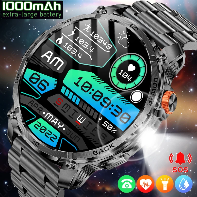 

T-Rex 3 Military 1.7-inch Ultra HD Smart Watch Man Bluetooth Call 1100mAh Battery Sports Fitness IP68 Waterproof Smartwatch Men