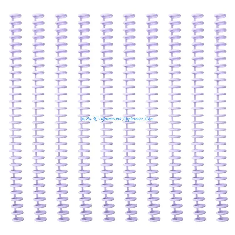 

10 Pcs Plastic Binding Combs with 30 Rings Plastic Binding Combs Easy to Open and Close for Files